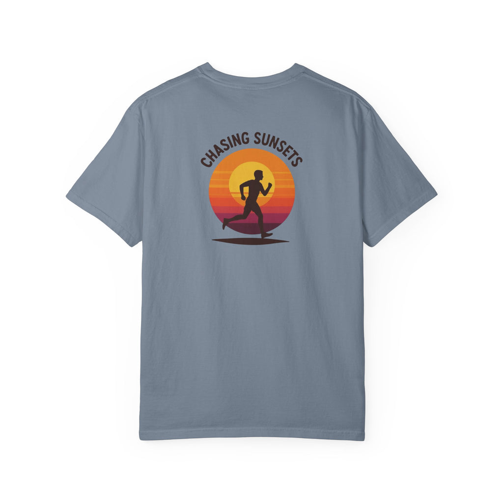 Chasing Sunsets Running T-Shirt — KM Chest Logo