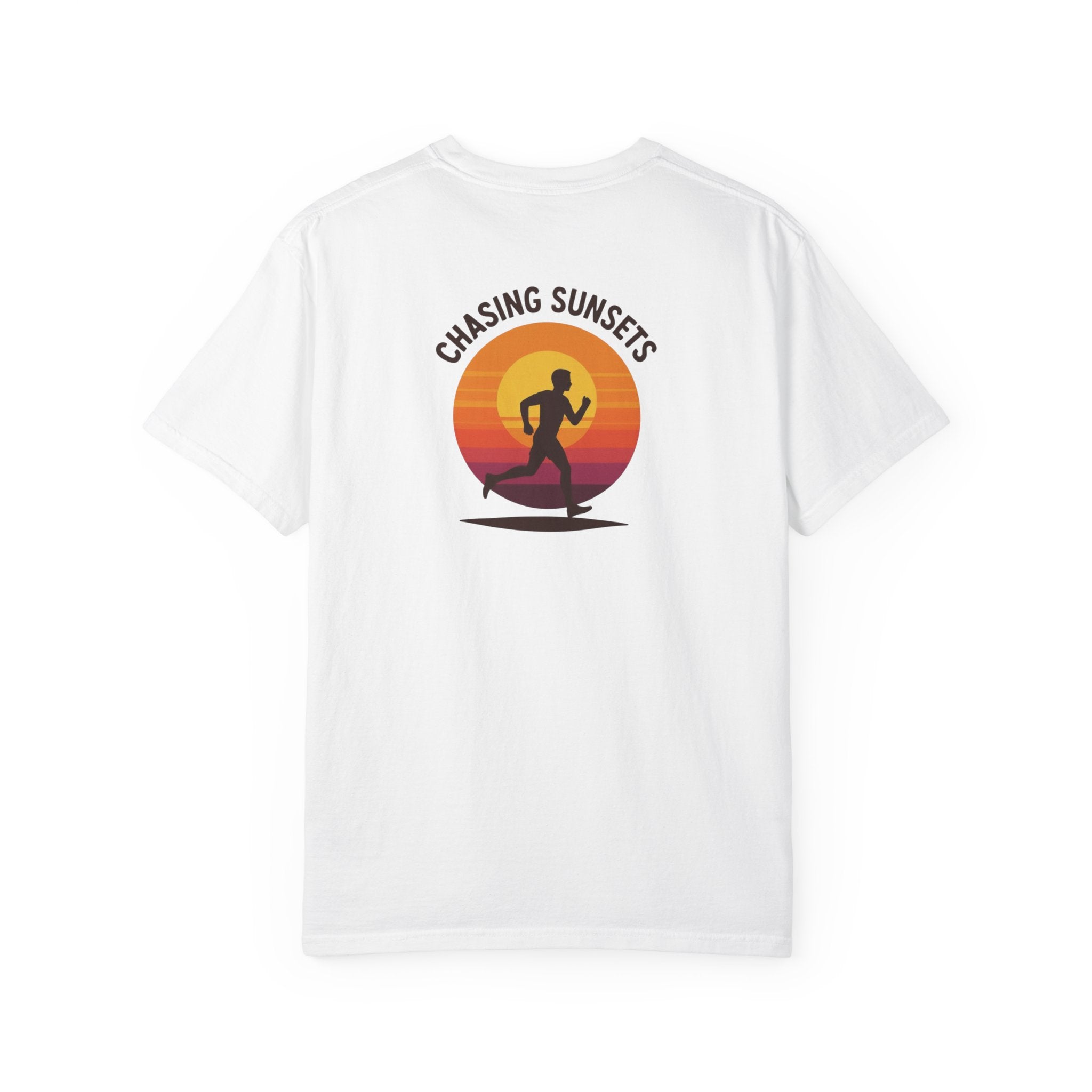 Chasing Sunsets Running T-Shirt — KM Chest Logo
