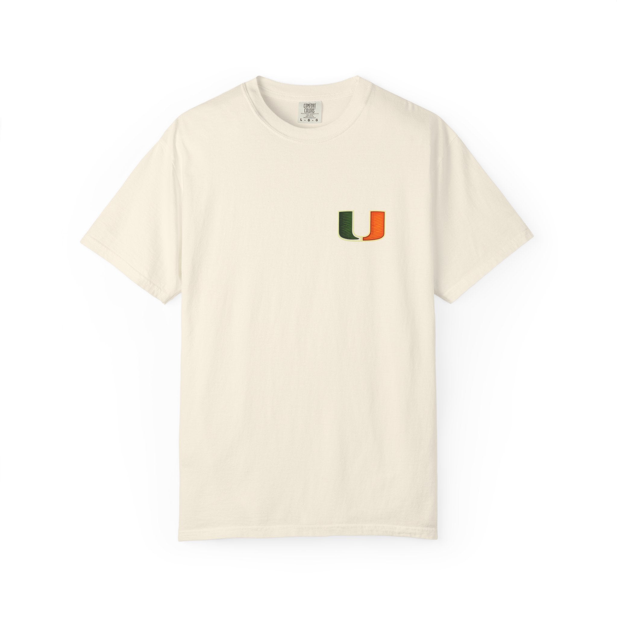 Miami Campus Skyline T-Shirt — Vintage U Logo & Coral Gables Park Scene