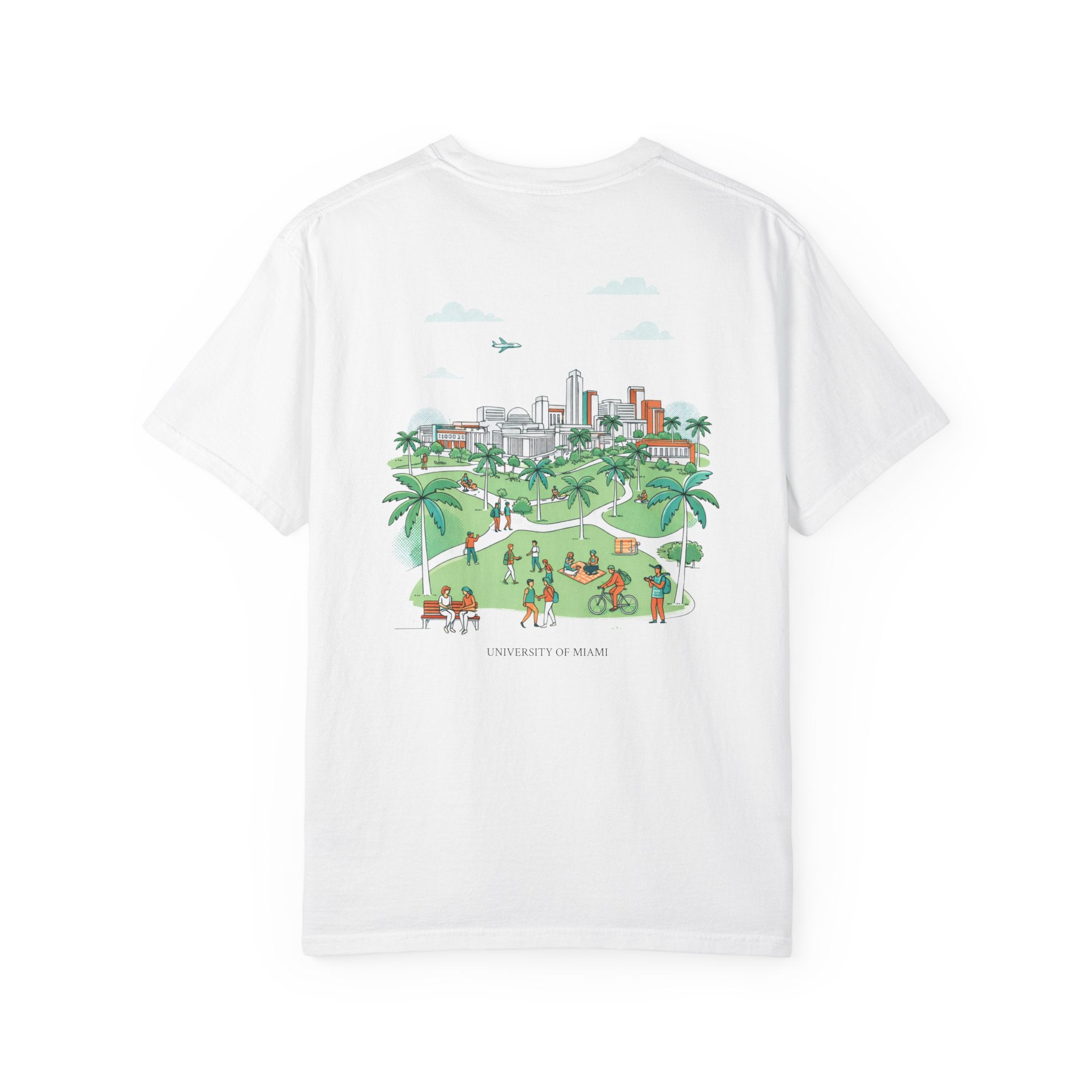 Miami Campus Skyline T-Shirt — Vintage U Logo & Coral Gables Park Scene