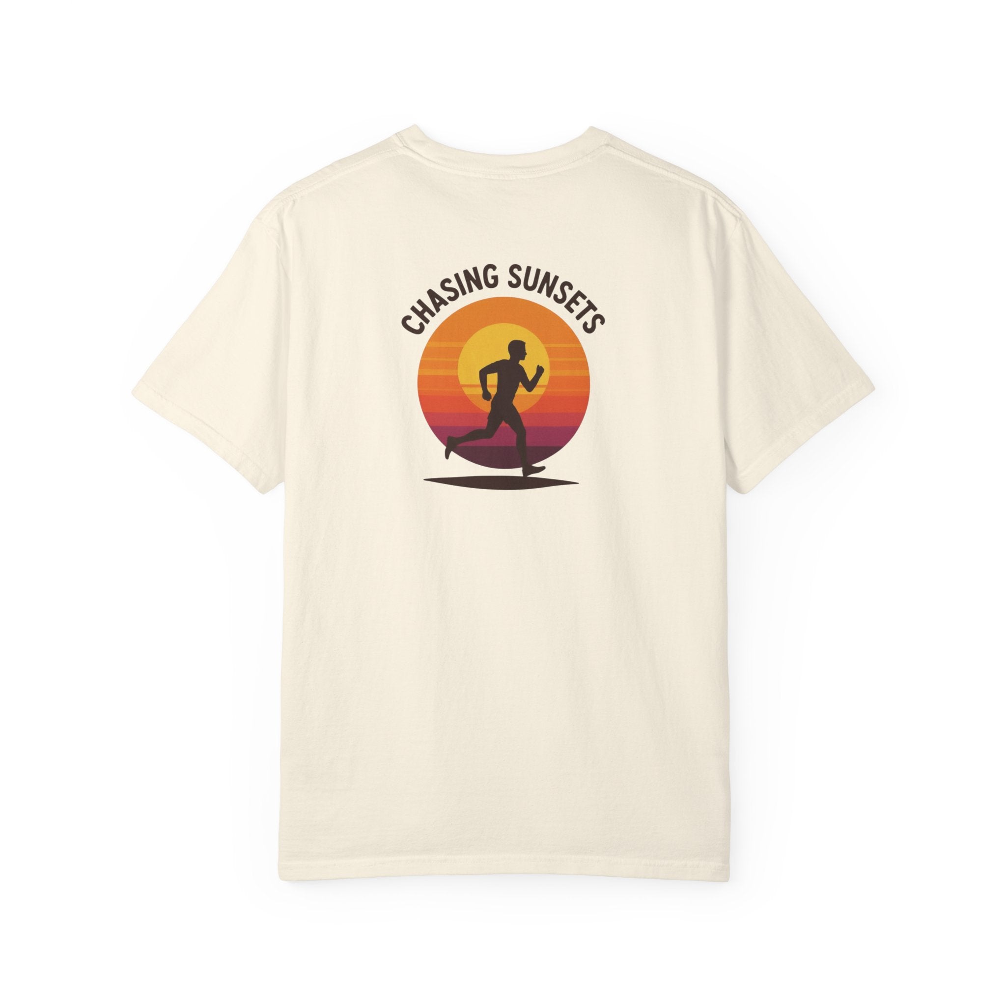 Chasing Sunsets Running T-Shirt — KM Chest Logo