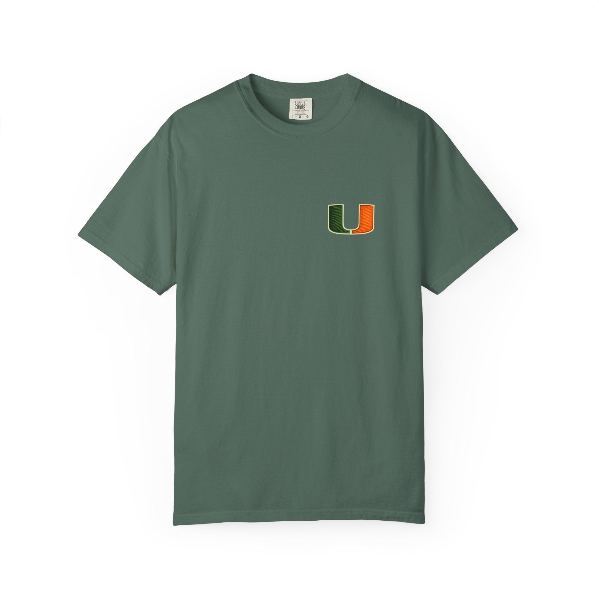 Miami Campus Skyline T-Shirt — Vintage U Logo & Coral Gables Park Scene