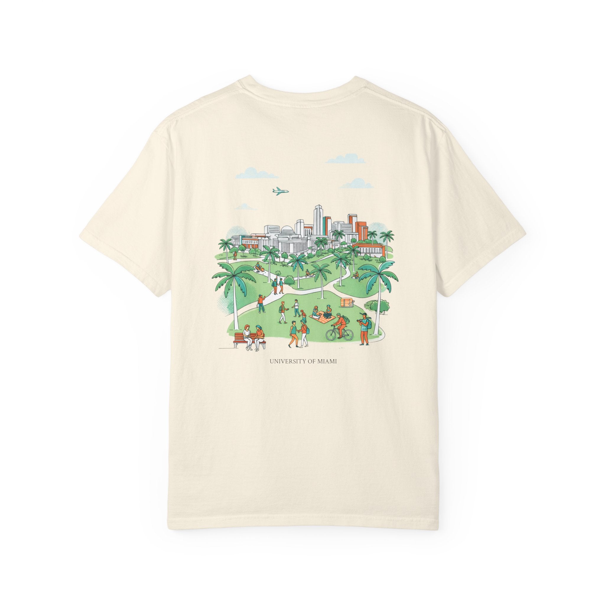 Miami Campus Skyline T-Shirt — Vintage U Logo & Coral Gables Park Scene