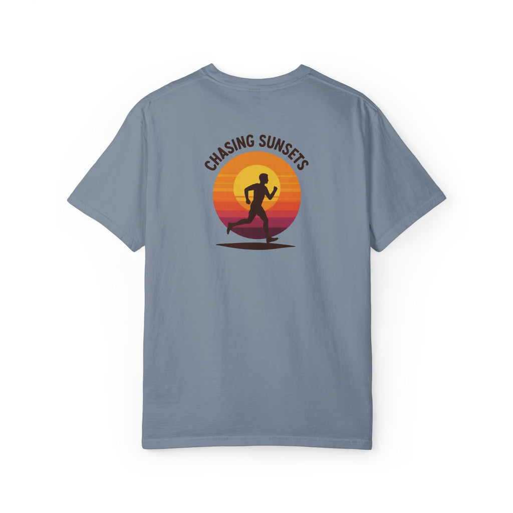 Chasing Sunsets Running T-Shirt — KM Chest Logo