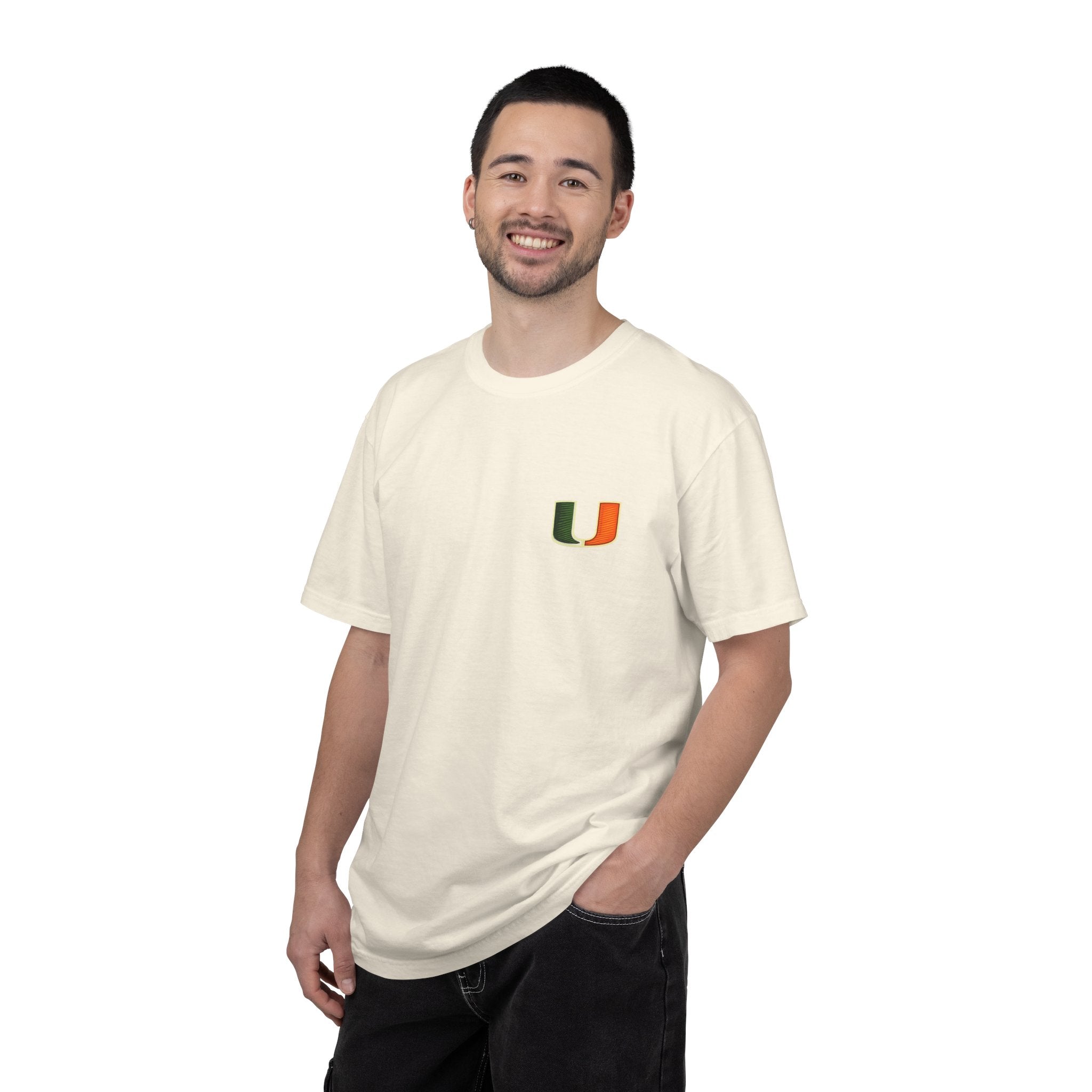Miami Campus Skyline T-Shirt — Vintage U Logo & Coral Gables Park Scene