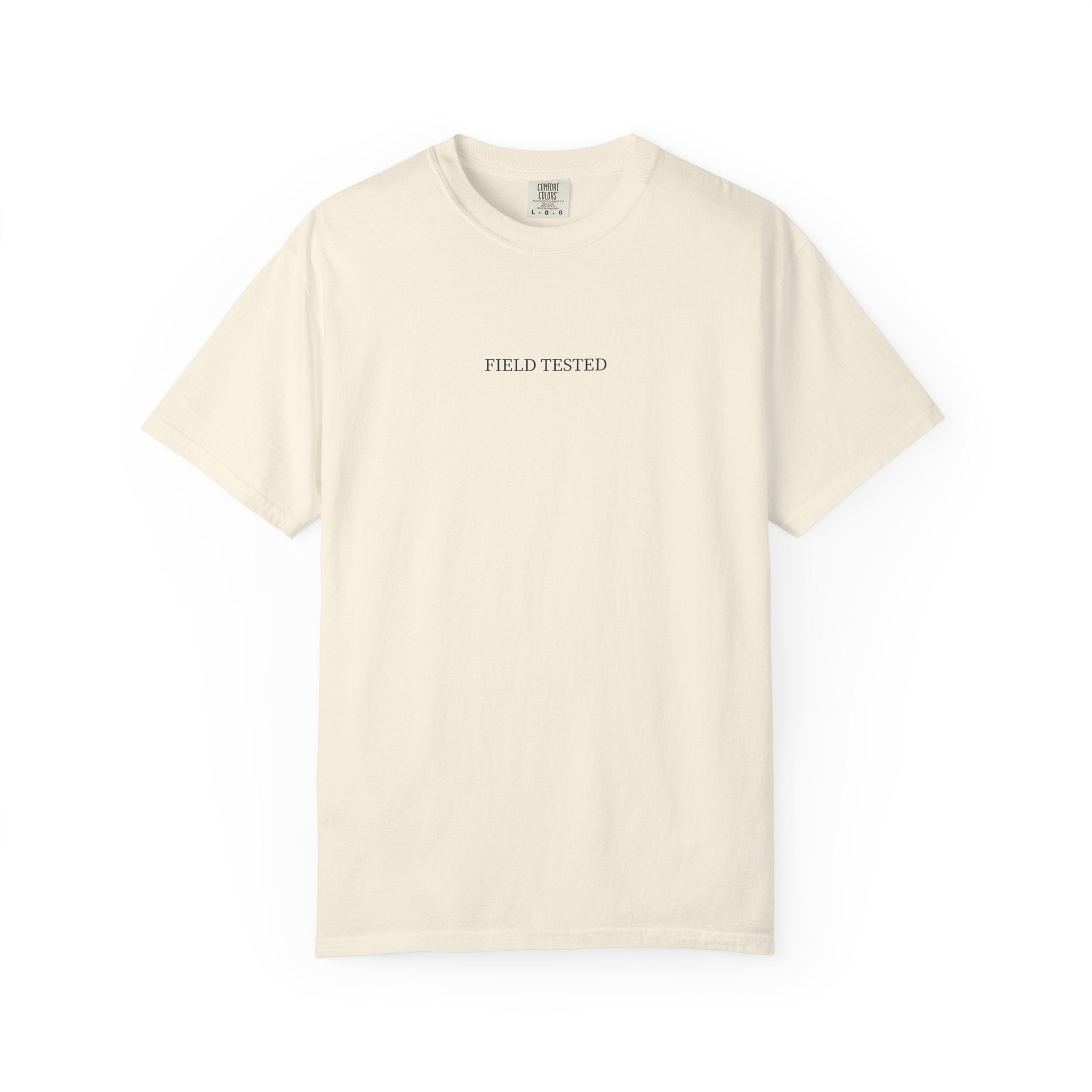'Field Tested' T-Shirt — Minimalist Vintage Garment-Dyed Tee