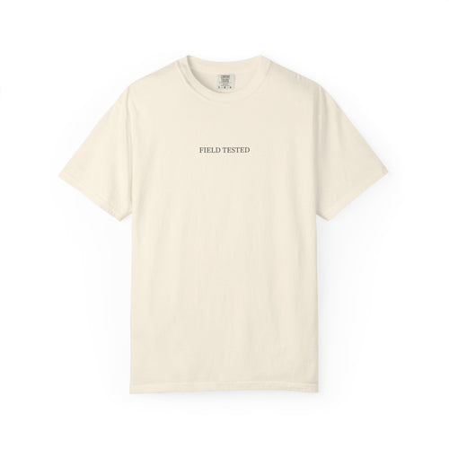 'Field Tested' T-Shirt — Minimalist Vintage Garment-Dyed Tee
