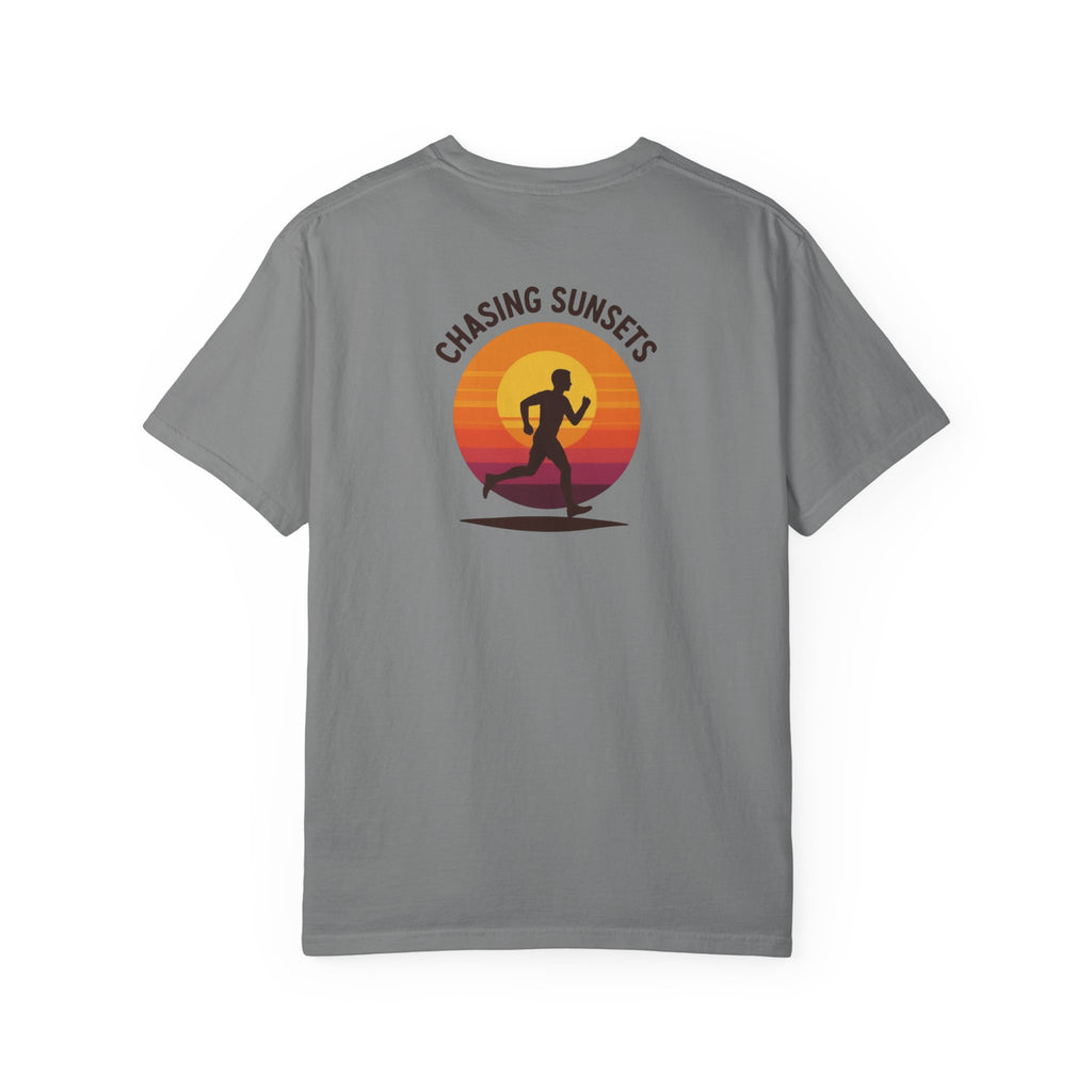 Chasing Sunsets Running T-Shirt — KM Chest Logo