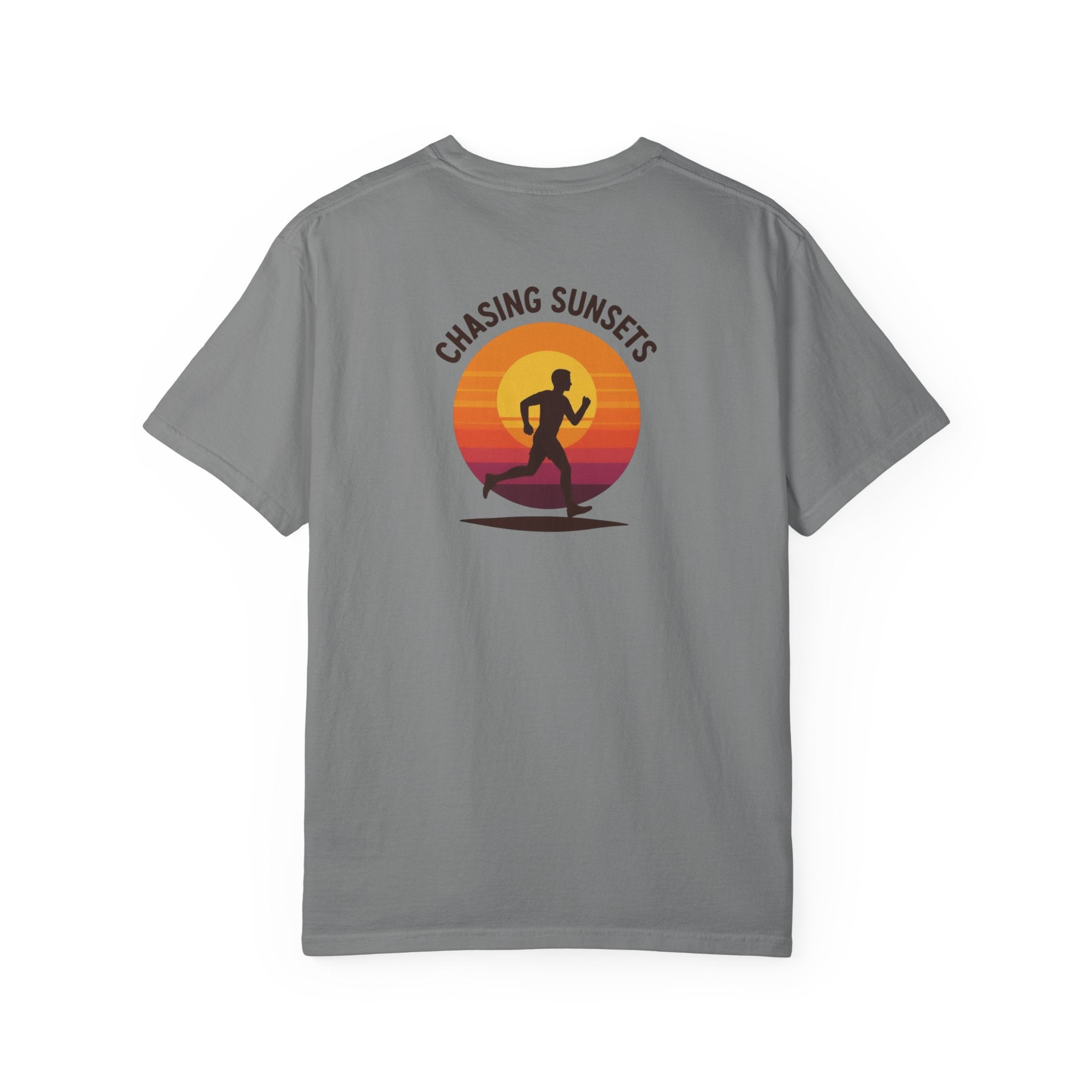 Chasing Sunsets Running T-Shirt — KM Chest Logo